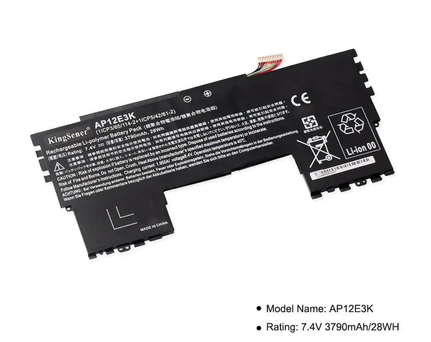 KingSener AP12E3K Laptop Battery for Acer Aspire S7 S7-191 11