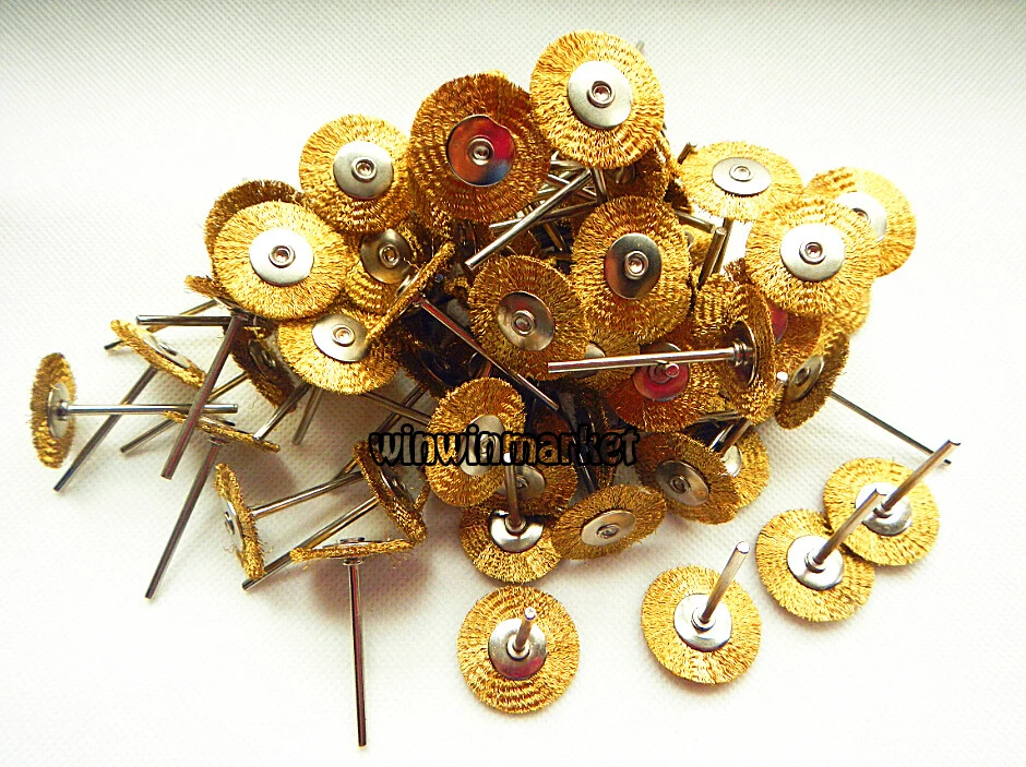 30pcs NEW Wire Copper Brush Polishing Wheel for Rotary Tools 2.35mm