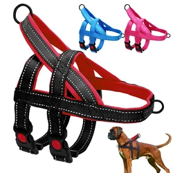 No Pull Nylon Dog Harness Reflective Adjustable Dog Harness Vest For Medium Large Dogs Walking Training Belt Pet Supplies