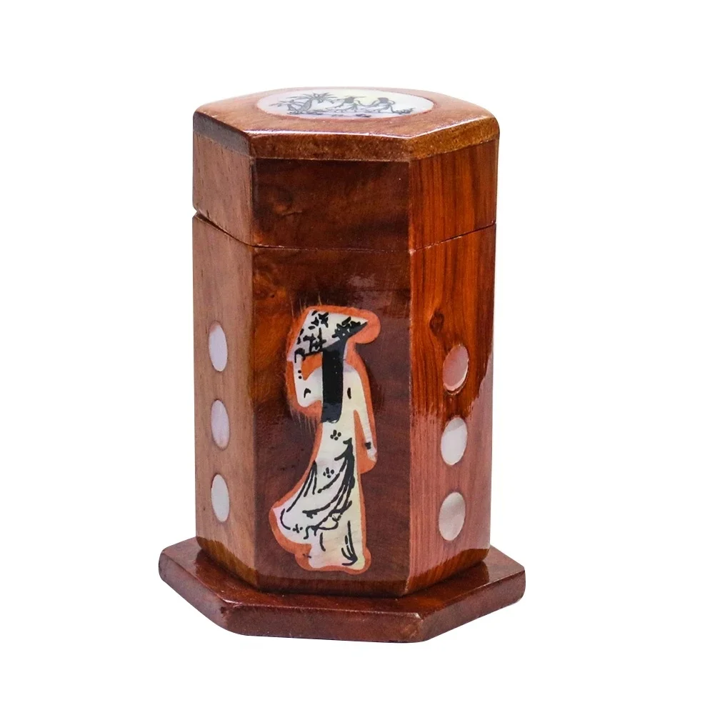 Vietnam Mahogany Toothpick Holders Shell Carving Toothpick Box Container Cotton Swab Case Craft Home Table Decoration Gift