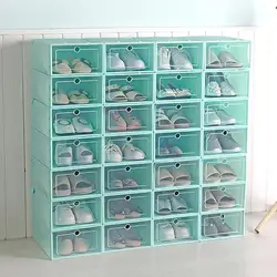 Shoe Organizer Drawer thicken Transparent Plastic Shoe Storage Box Rectangle PP Thickened Drawer Shoe Boxes