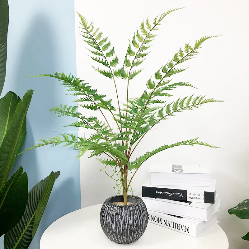 75cm Large Artificial Palm Tree Tropical Plants Fake Fern Leaf Branches Plastic Persian Tree For Home Office Shop Outdoor Decor