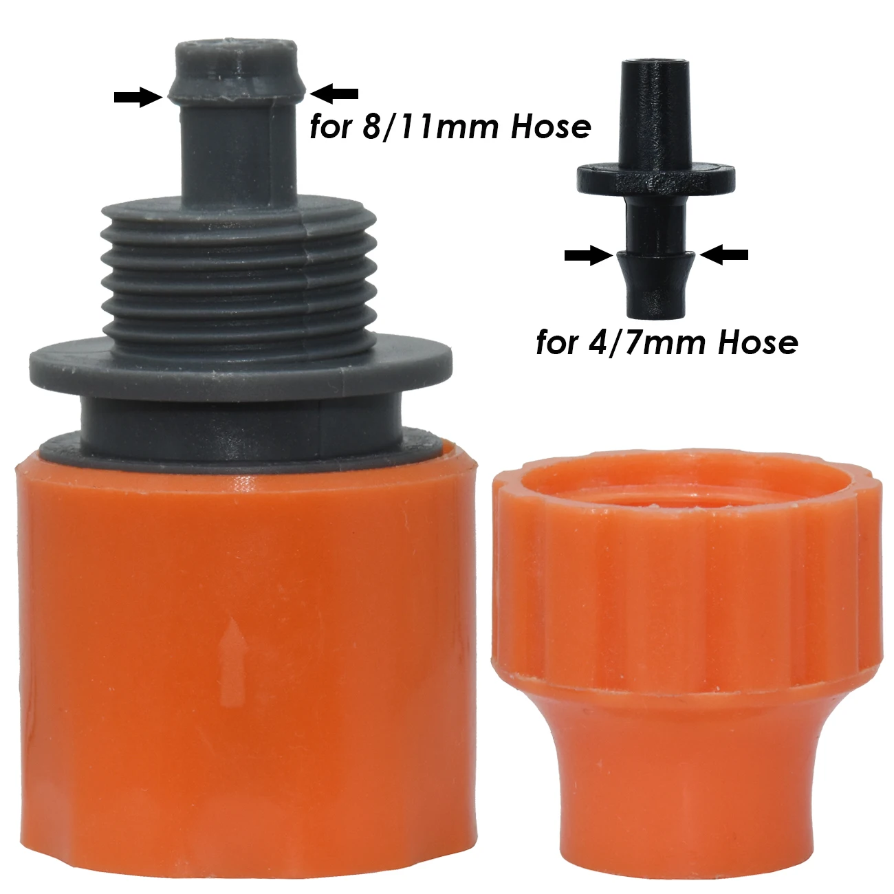 KESLA 2PCS Quick Adapter 1/4'' or 3/8'' Coupling Barbed Connector 4/7mm 8/11mm for Drip Irrigation Garden Watering Greenhouse