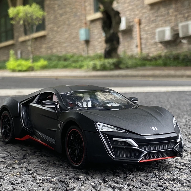 Lykan-modelo de coche deportivo de aleación Hypersport, vehículo de Metal fundido a presión, supercoche, colección de simulación, juguete para