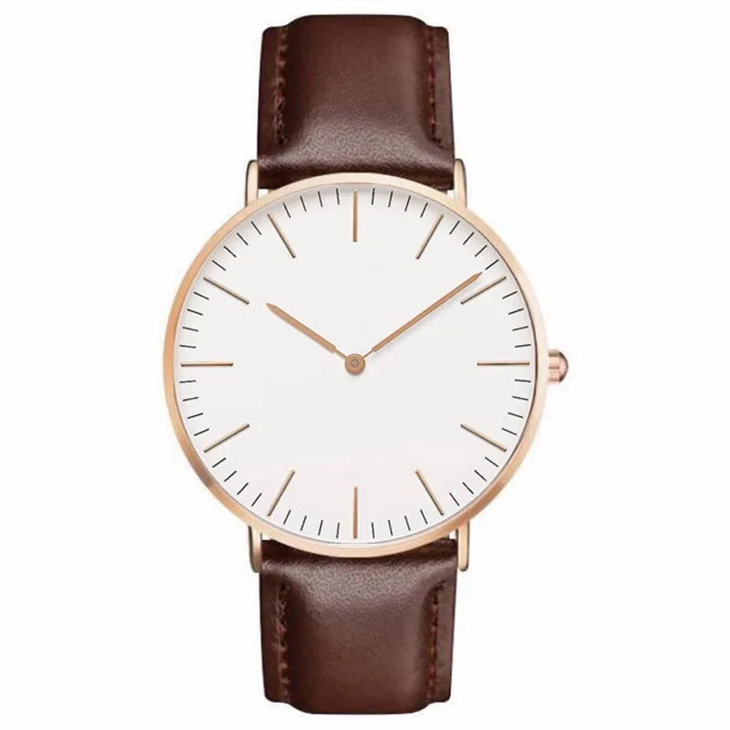 Vogue Casual Quartz Watch with Gold Sliver Leather Cloth Watchband Wristwatch Simple Designer Women Men Watches Clock Orologio