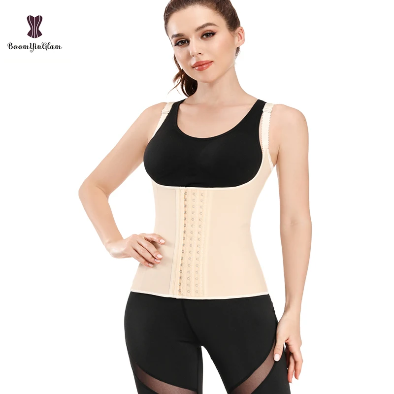 Modeling Strap Women\'s Body Shaper100% Latex Slimming Girdle Vest 9 Spiral Steel Boned Waist Trainer Corset With Hooks