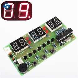 Orologio elettronico digitale C51 con cicalino Suite di apprendimento Sei parti elettroniche a 6 bit e kit fai da te di componenti elettronici