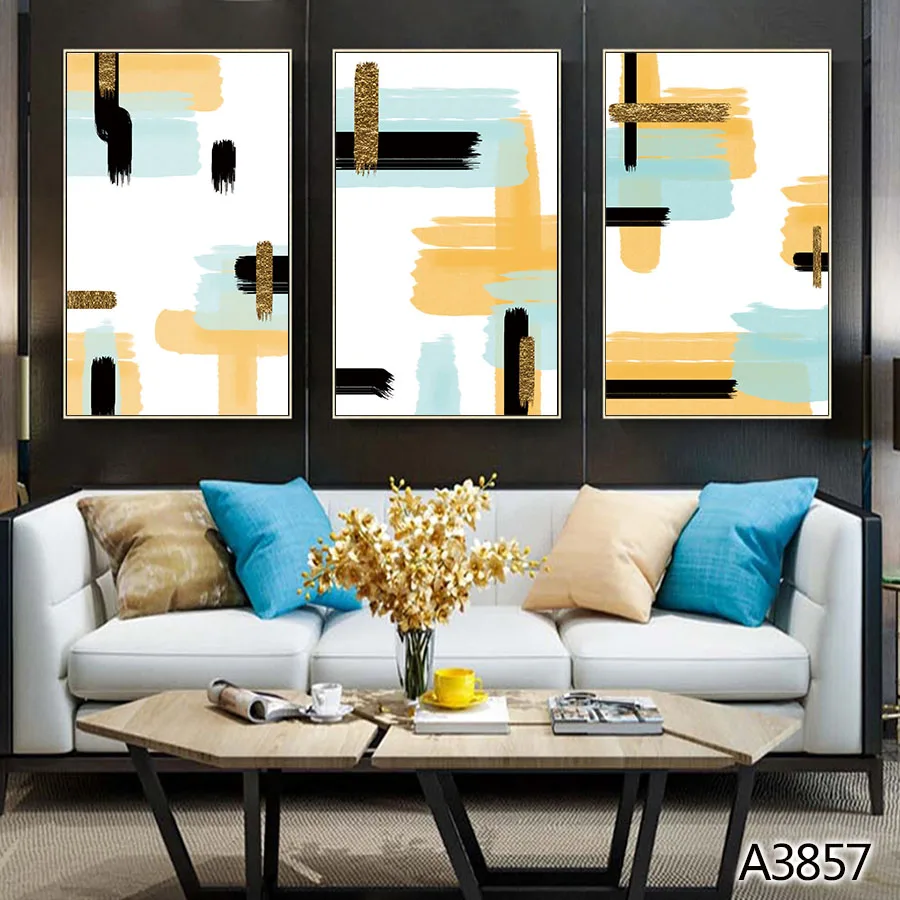 

Modern Oil Painting Print on Canvas 3pcs Color Abstract Modular Canvas Printing Wall Art Picture Canvas Painting for Home Decor