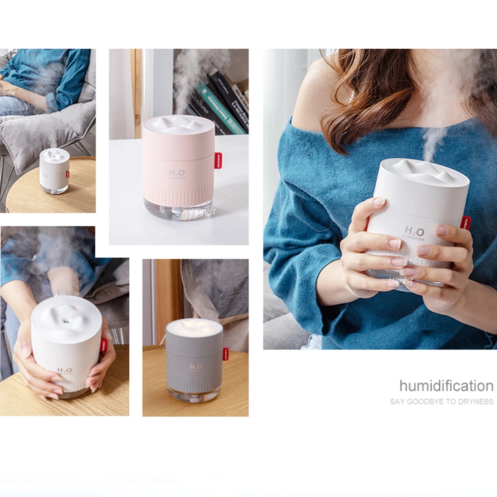 Humidificateur d'air à ultrasons USB, diffuseur d'huiles essentielles, brumisateur d'arôme, Snow Mountain, 500ml