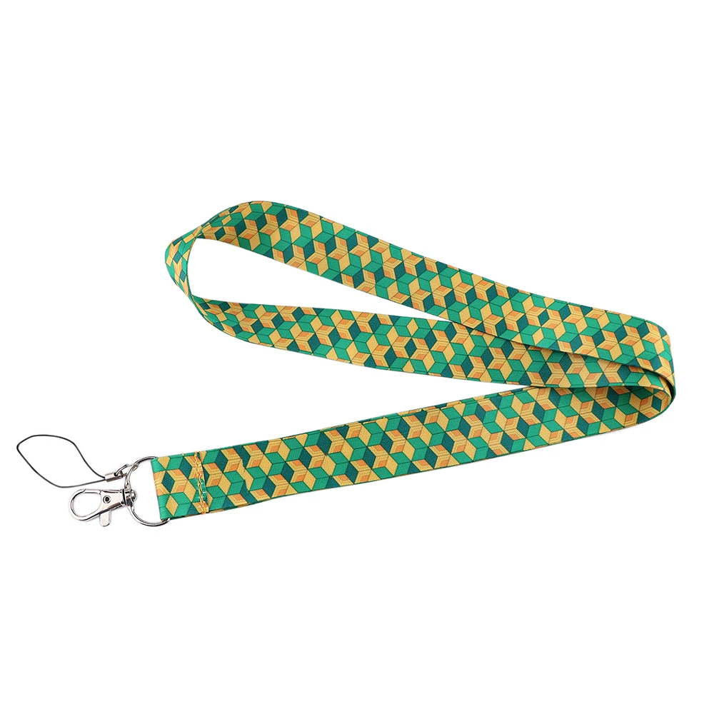 Flyingbee-チェック柄の吊りロープストラップ、バッジッドストラップ、携帯電話ロープ、ネックストラップ、キーアクセサリー、x2208
