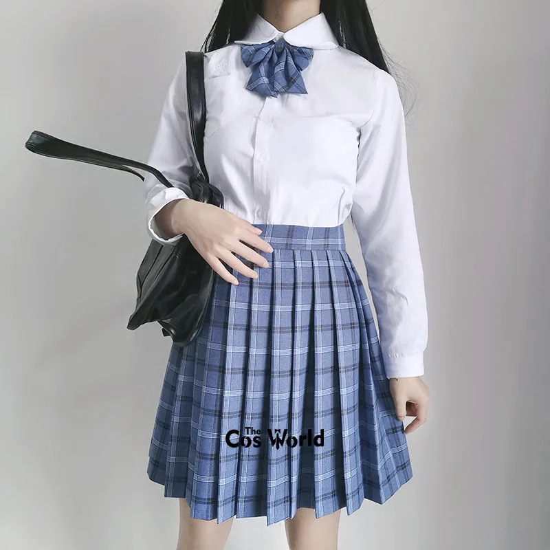 [Misty Rain] Girl's Women's Japanese Summer High Waist Pleated Plaid Skirts For JK School Uniform Students Cloths