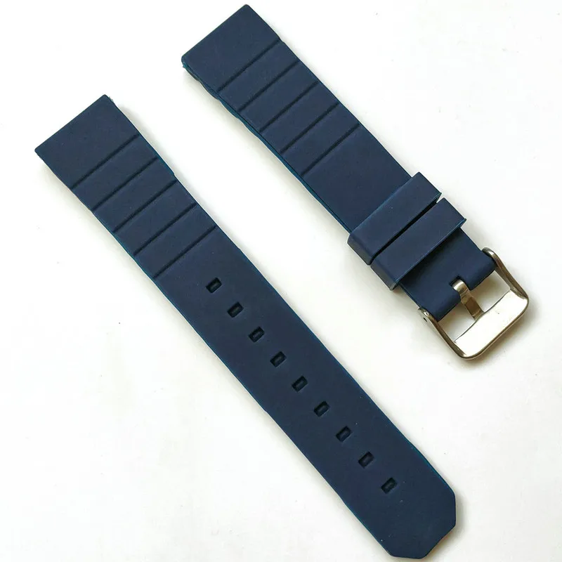 20mm 22mm Silicone Rubber Watch Band Soft Silicon Strap Fashion Casual Bracelet Thin Black White Red Blue Yellow