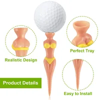 5pc Funny Golf Tees Lady Bikini Girl Golf Tees,78 mm Plastic Pin-up Golf Tees,Home Golf Tees for Golf Training, Golf Accessories 3