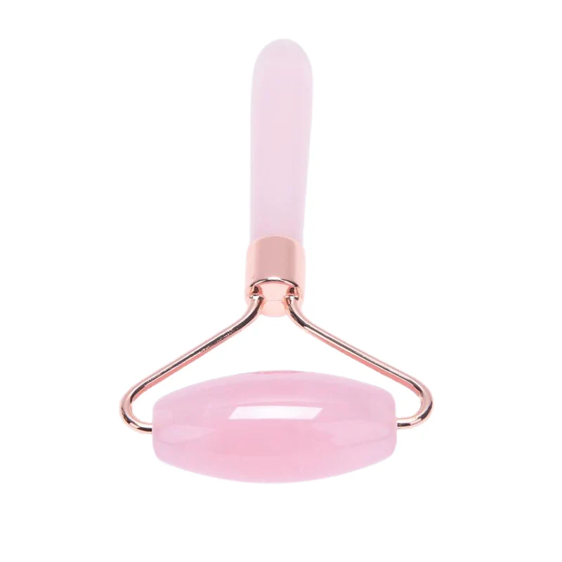 Rouleau de Massage en cristal Rose pour lifting du visage, Relaxation, Jade, Quartz naturel, outil de beauté pour la peau