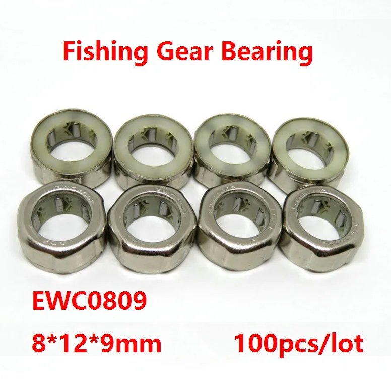 

100pcs/lot HF0809 EWC0809 8*12*9mm One Way Clutch Needle roller Bearing Outer hexagonal Fishing Gear Bearing 8×12×9mm