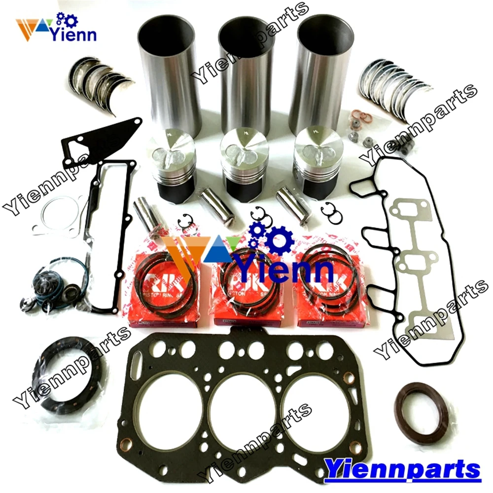 For VOLVO D1.1DCbE4 D1.1 Overhaul Rebuild Kit with valve Piston Ring Liner Head Gasket Kit Bearing Set EC15 EC20 Excavator parts