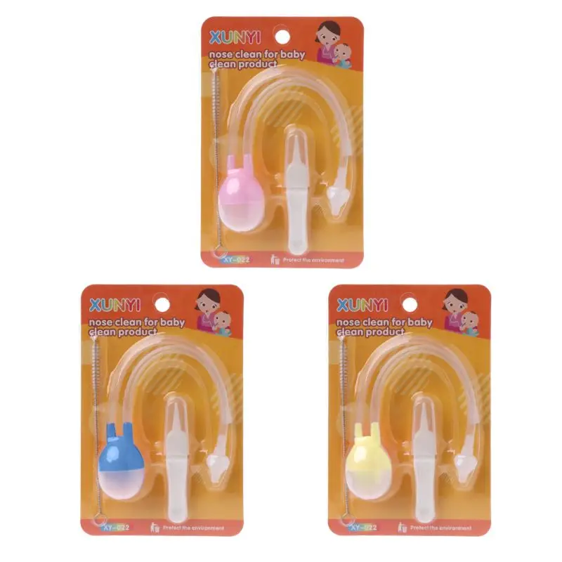 

3pcs Baby Care Set Newborn Safety Nose Cleaner Kids Vacuum Suction Nasal Aspirator Set Infants Flu Protections Accessories