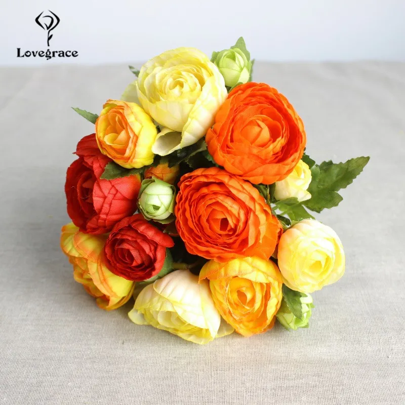 10 Heads Mini Simulation Tea Rose Bouquet Fake Flower Rose Silk Holding Bouquet Living Room Table Decoration Fabric Roses Floral