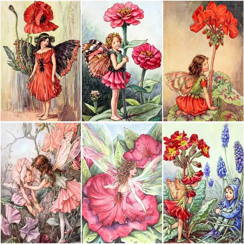 

CHENISTORY Acrylic Painting By Numbers For Adults With Frame 60x75cm Flowers Girl Modern Wall Art Picture By Numbers Diy Gift