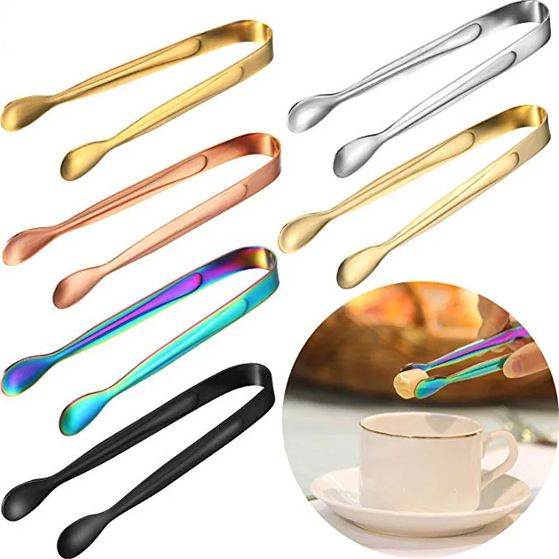 Mini pinzas para azúcar multicolores, pinzas para hielo pequeñas, Mini pinzas para servir, pinzas para hielo, pinzas de cocina pequeñas para utensilios de Bar de café para fiesta de té