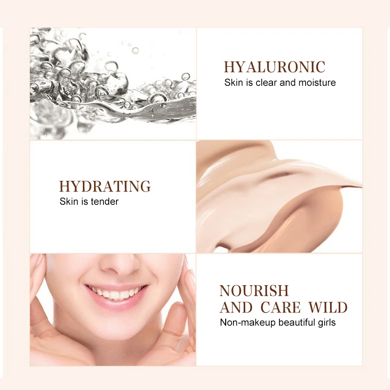 BIOAQUA natural pore cover moisturizing BB & CC Creams whitening beauty face cosmetics foundation makeup base concealer