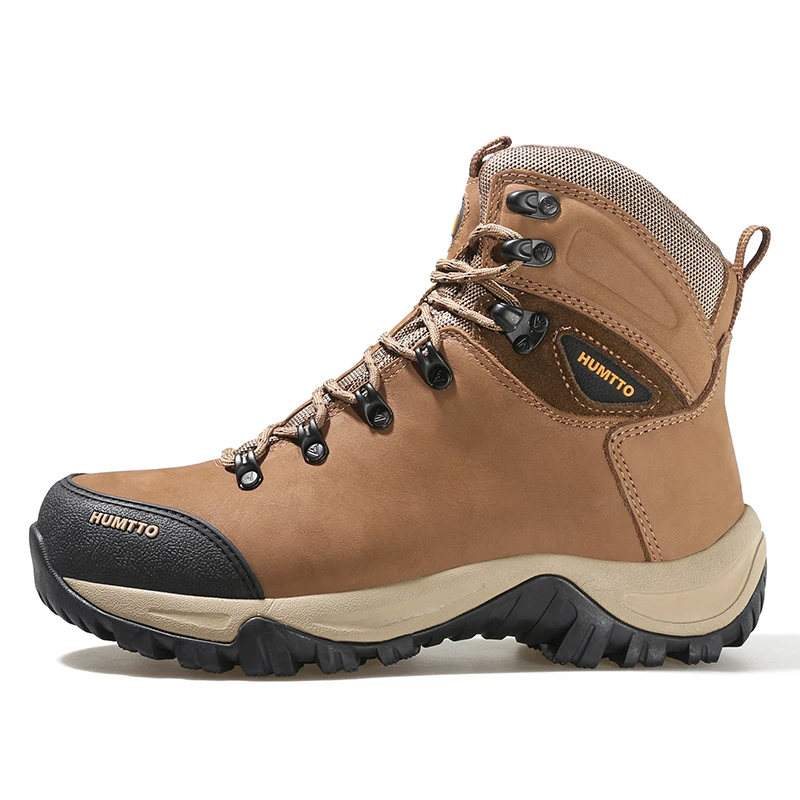 HUMTTO-zapatos de senderismo impermeables para hombre, zapatillas de senderismo de cuero para exterior, botas tácticas de montaña para hombre,