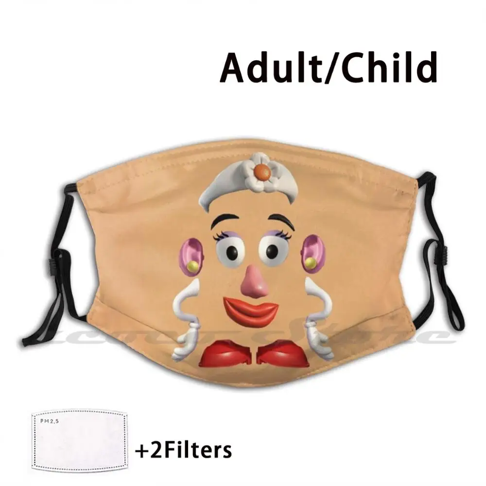 Mrs Potato Herself! Mask Cloth Washable DIY Filter Pm2.5 Adult Kids Potato Potato Buzz Buzz Lightyear Toy