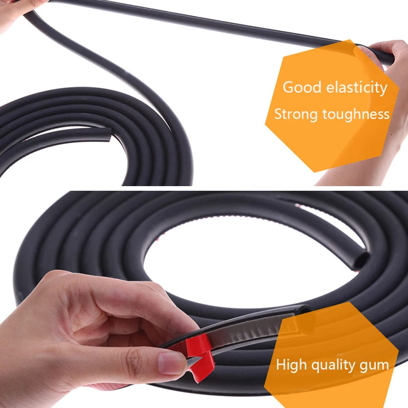 2 Meters Shape B P Z Big D Car Door Seal Strip EPDM Rubber Noise Insulation Weatherstrip Soundproof Car Seal Strong adhensive