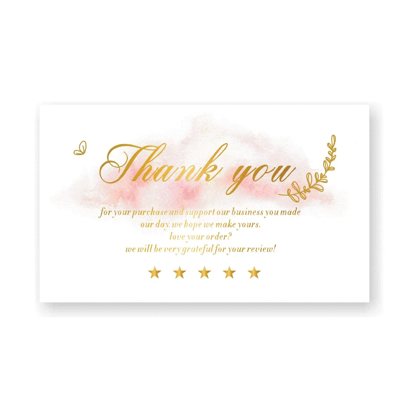 Gold foil Thank You Card Thank You For Your Order Card Praise Labels For Small Businesses Decor For Small Shop Gift Packet