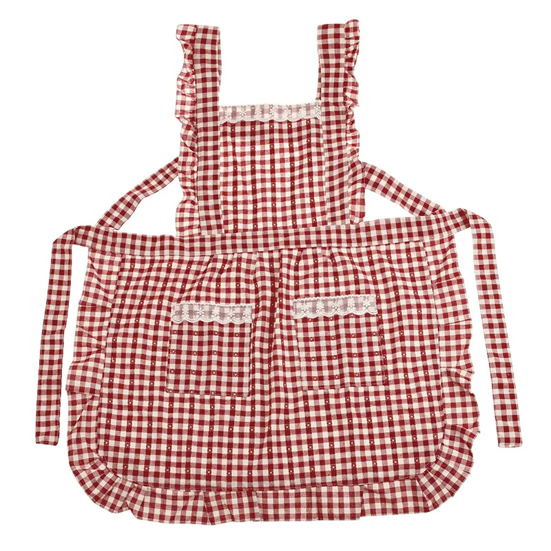 

Apron Household Kitchen Waterproof And Oil-proof Cooking Overalls Women's Fashion Clothing Cute Japanese Cotton Smock