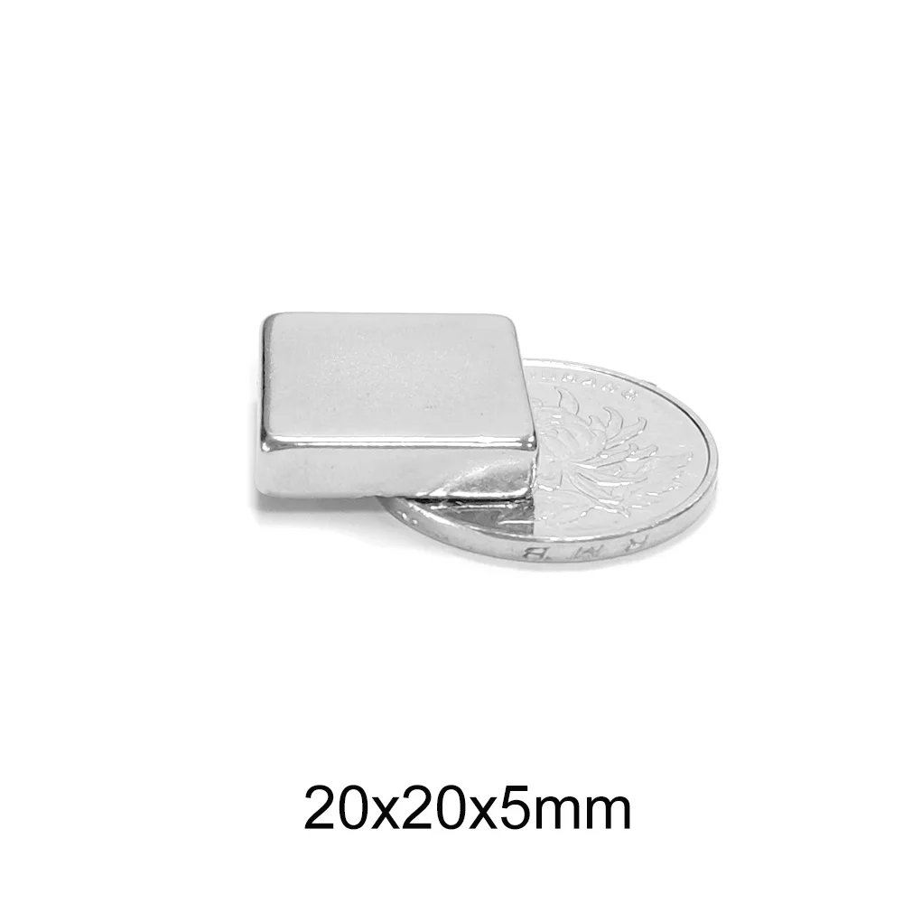 2/5/10/20/30pcs 20x20x5 Powerful Magnets 20x20x5mm Quadrate Permanent Magnet 20X20mm Block Strong Neodymium Magnet 20*20*5 N35