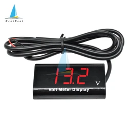 IPX6 Waterproof DC 3-18V Digital Voltmeter for Car Motorcycle 12V 0.56Inch 3 Digit LED Display Volt Monitor Voltage Meter Tester