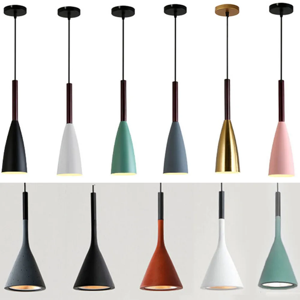 Lampes suspendues nordiques lampes suspendues modernes minimaliste lumière Simple lampe multicolore 3 têtes pour cuisine salle à manger café bar