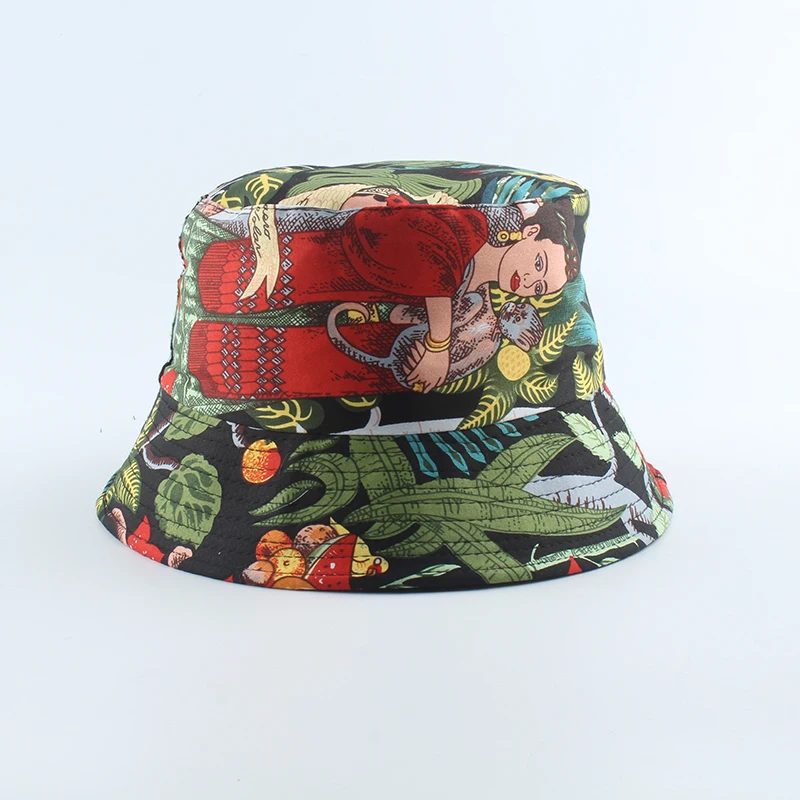 2022 New Panama Hat Men Women Print Bucket Hat Reversible Fisherman Hats Summer Casual Hip Hop Bob Chapeau Visor Bucket Cap