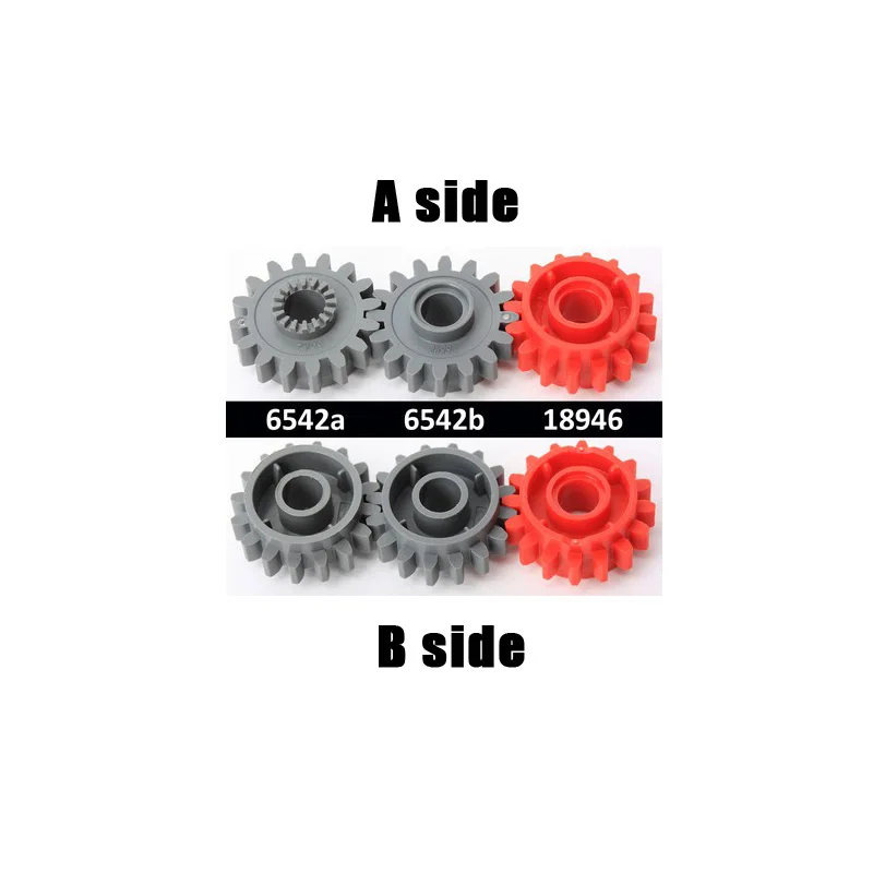 Hohe-tech Teil 16 zähne Getriebe Variable getriebe 6542A 6542B 18946 Zubehör Birck Kompatibel mit Lego MOC Bausteine spielzeug