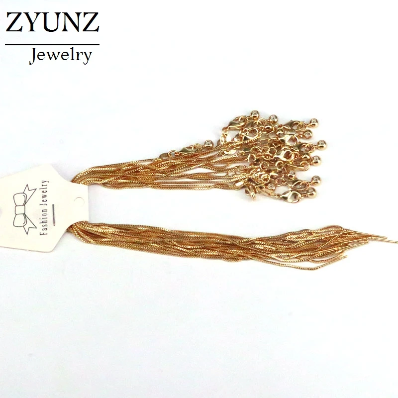 20PCS, Adjustable Copper Gold Color Slide Extender Chains with Ball Ends Nickel Free Lead Free Bracelet Charm Findings