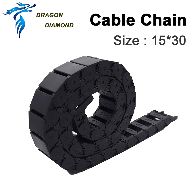 Tank Cable Chains 15*30mm Opening Plastic Transmission Cable Drag Chain Laser Engraver For Laser Engraving&Cutting Machine