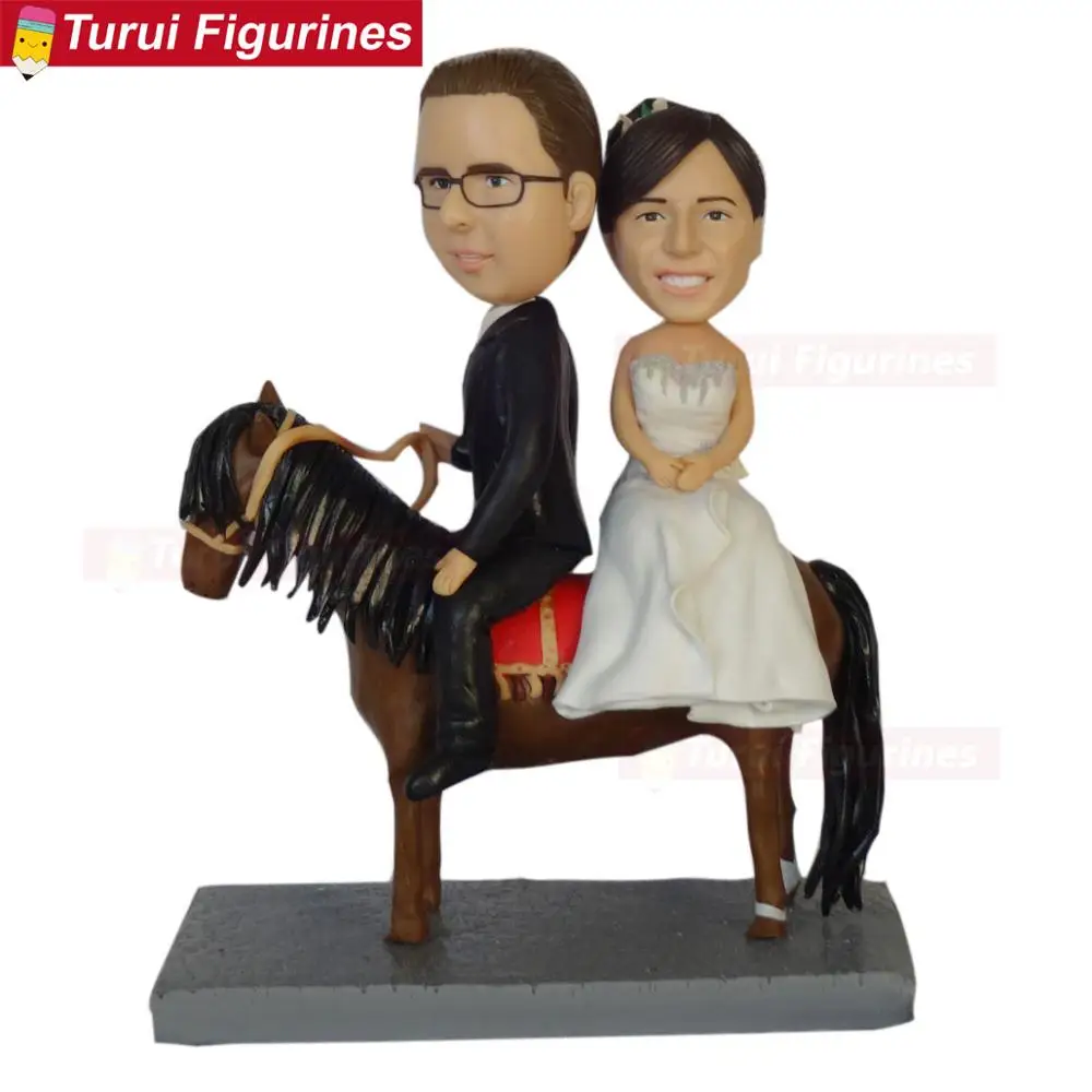 motorcycle cake toppers wedding bride and groom motorbike figure sculpture statue doll decorations