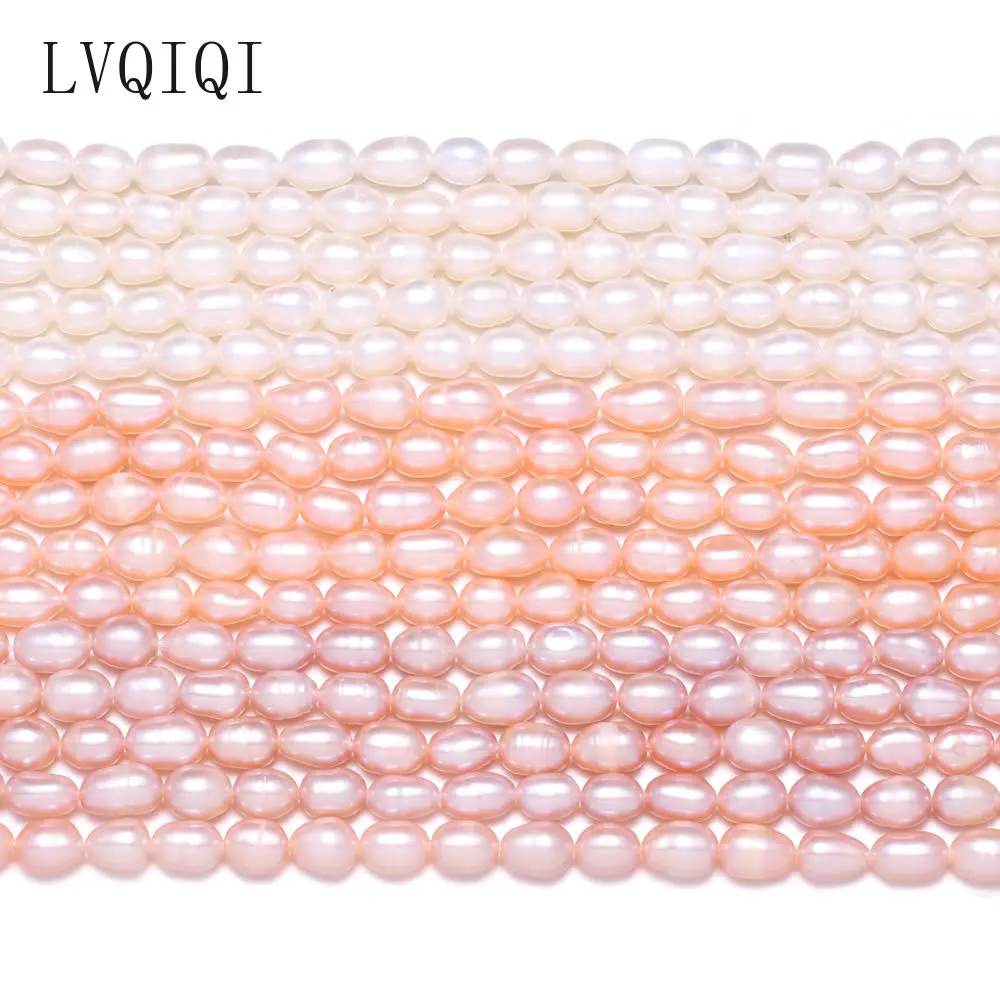 Real Natural Freshwater Pearl Rice Beads High Quality Punch Loose Pearls Beads For DIY Elegant Necklace Bracelet Jewelry Making