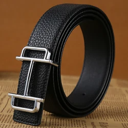 Echain Luxury Vintage Designer Double G Belts Men High Quality Women Genuine Real Leather Dress Strap H Belt for Jeans GG