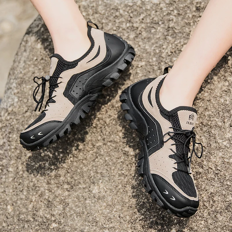 New Men\'s Flat Casual Shoes Breathable Mesh Men\'s Shoes Comfortable Loafers Fashion Walking Hiking Shoes Outdoor Men Sneakers