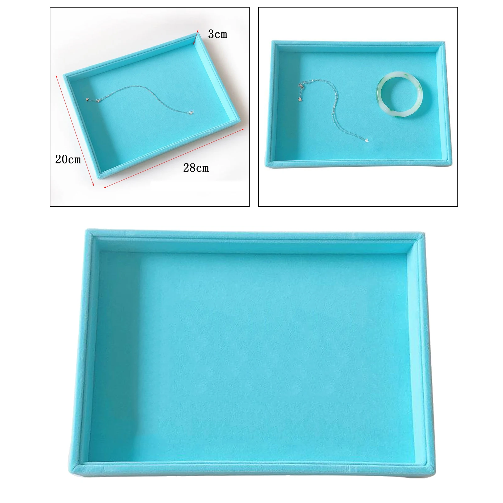 Magic Stackable Velvet Jewelry Display Trays for Necklace Ring Cosmetics