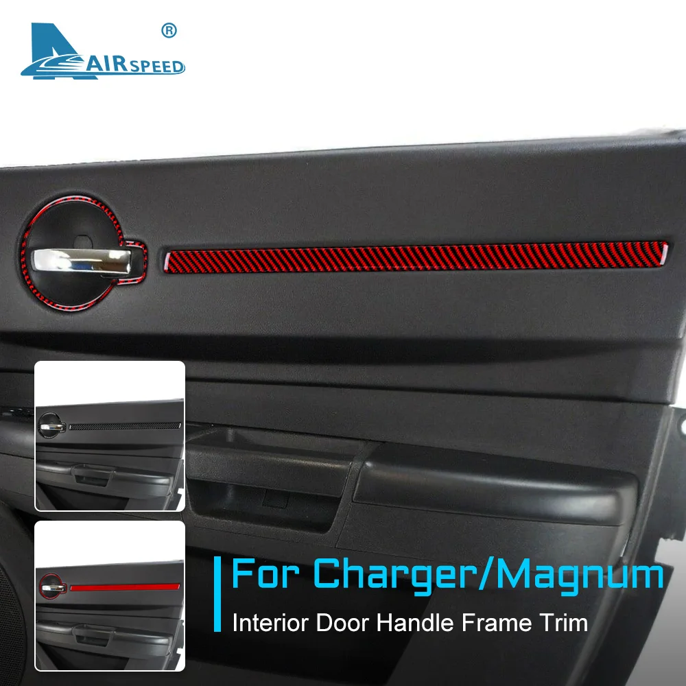 

Real Soft Carbon Fiber for Dodge Magnum Charger 2008 2009 2010 Accessories Car Interior Door Handle Frame Panel Trim Sticker