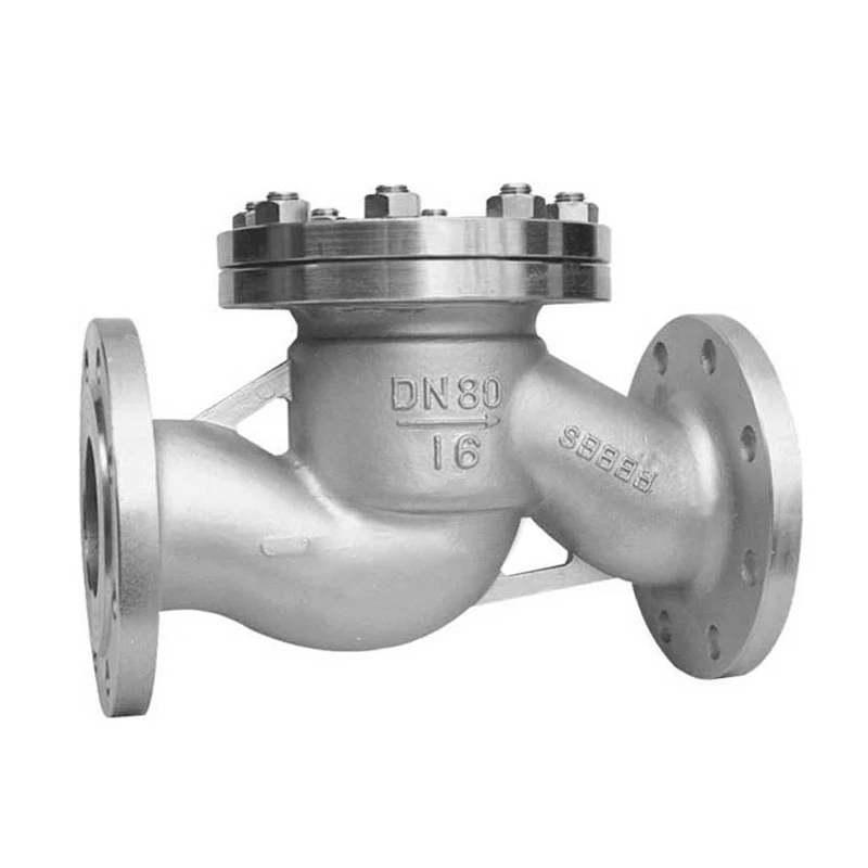 304 stainless steel lift flange check valve H41W-16P vertical 1PC type valve DN15