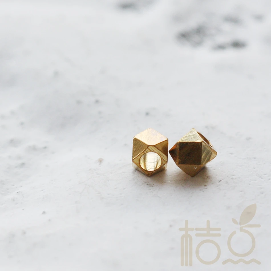 Solid Brass Faceted Spacer- 3mm (1793C)