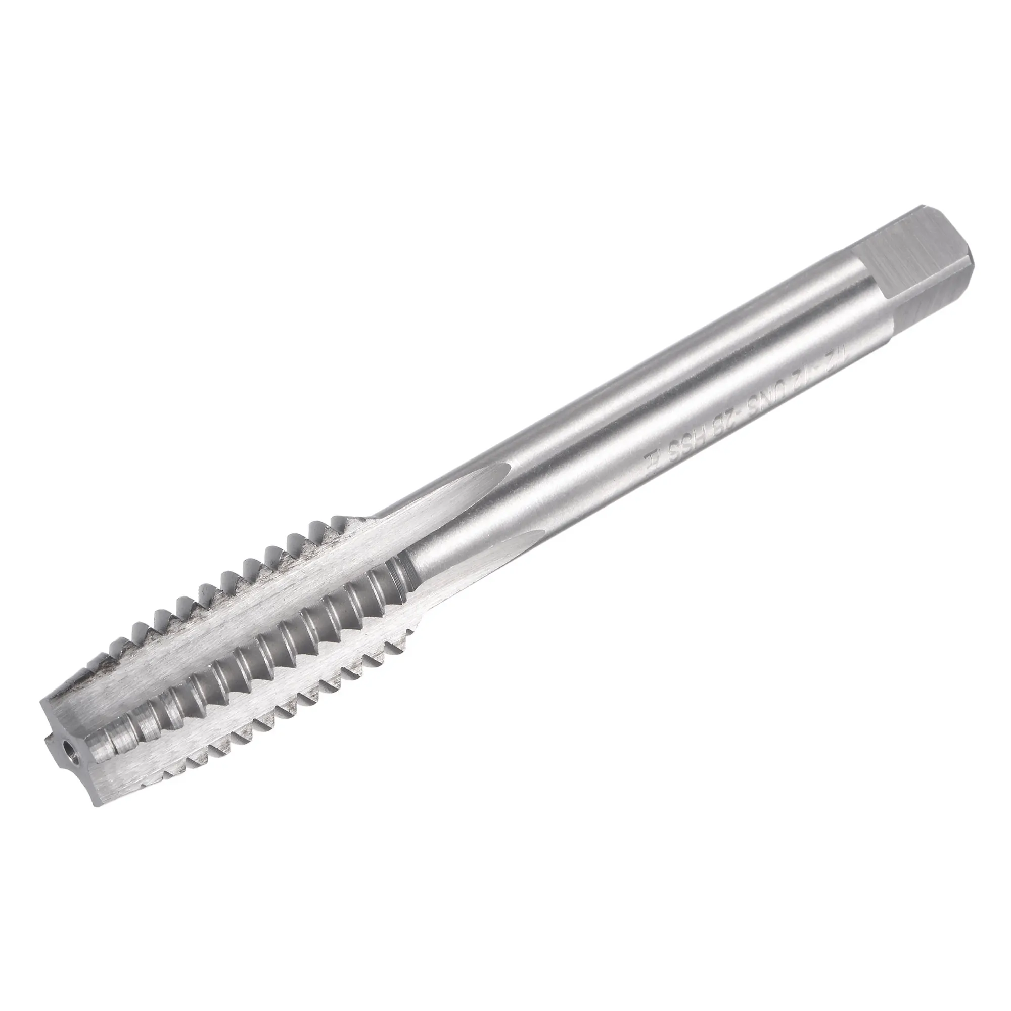 

Uxcell Thread Milling Threading Tap 1/2"-12 UNS, Left Hand Machine HSS (High Speed Steel) 6542 Uncoated 4 Straight Flutes