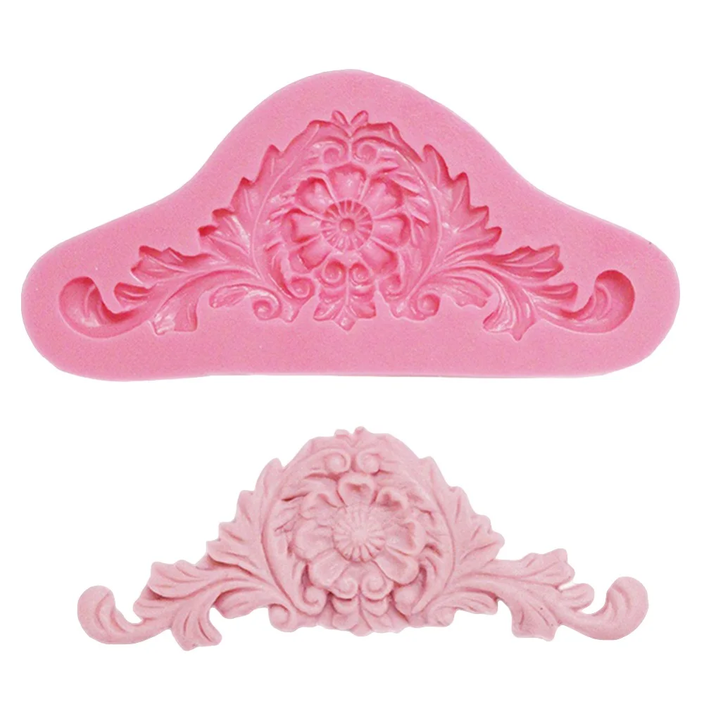 3D Baroque Crown DIY Sugarcraft Fondant Chocolate Silicone Cake Mold Vintage Relief Decorating Tools Kitchen Baking Pastry Decor