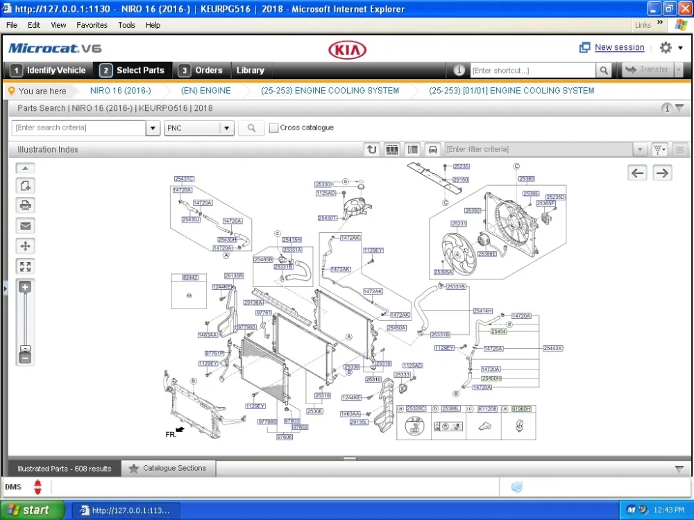 M-CAT V6 [2021] Parts catalogue for all KIA vehicles. VMWare