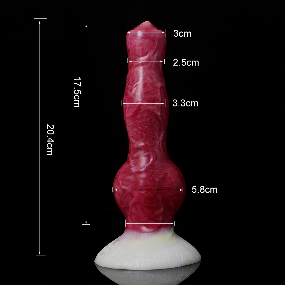 FAAK Large Dog Knot Ejacultion Dildo With Sucker Spray Liquid Function Red Silicone Squirting Penis Sex Toys For Women Men