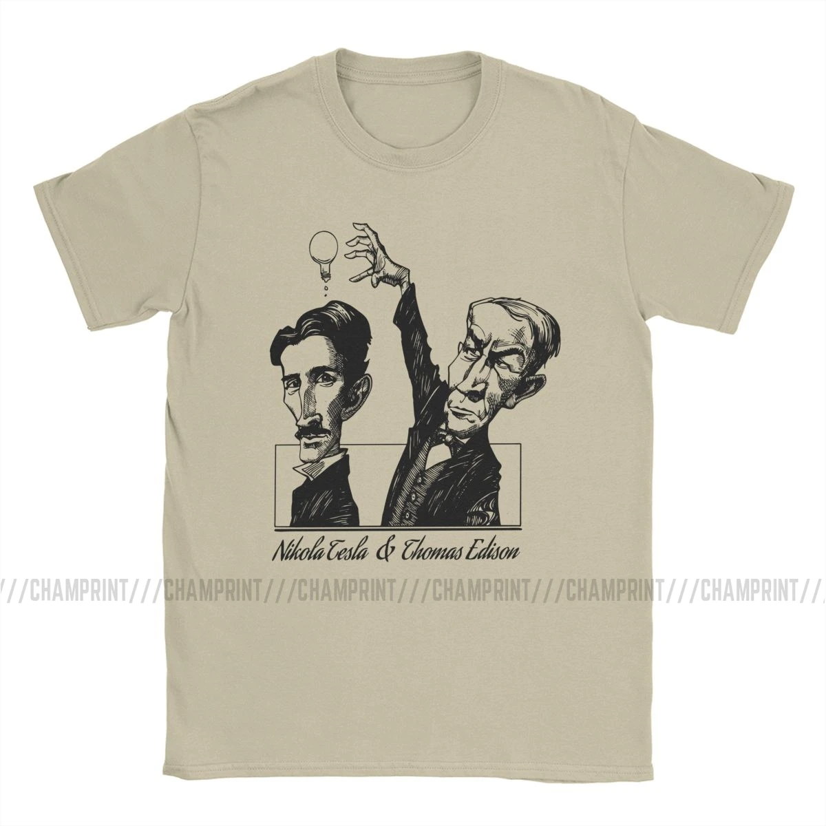 Novelty Tesla VS Edison T-Shirts Men Nikola Tesla T Shirts Electricity Science Physicist Energy Inventor Geek Top Nerd Tee Shirt